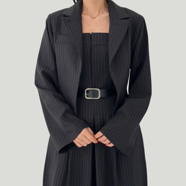 Loray - طقم جامبسوت وجاكيت بساقين واسعتين بملمس ناعم